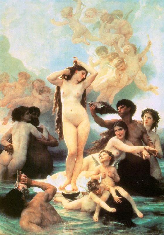 Adolphe William Bouguereau The Birth of Venus Norge oil painting art